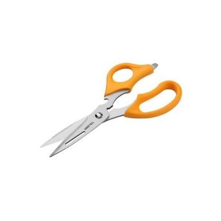 Tolsen Multipurpose Scissors 8-3/4: Small Knife, Nutcracker, Cable Cutter, Wire Cutter, Fish Scale Remover 30049